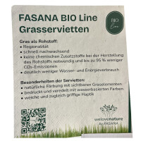FASANA BIO Line Grasservietten 250 Stück 33×33 cm Servietten nachhaltig