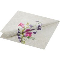 Duni Tissue-Servietten 50 Stck. 3lg. 33x33 cm Floret Frühling Deko Tisch