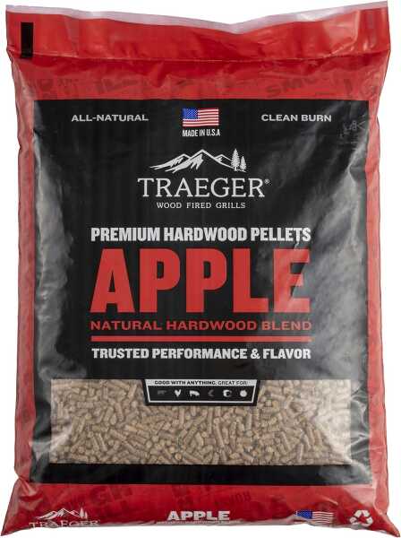 Traeger Hartholz Pellets Apfel (Apple) 9 kg - Räuchern Smoken Chips
