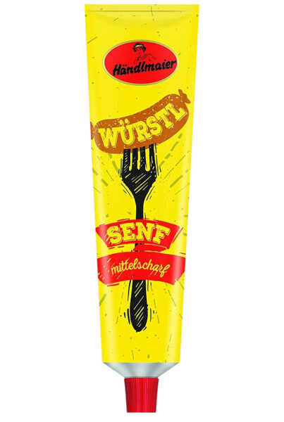 Händlmaier Würstlsenf 200 ml Tube Wurst Senf Grillen mittelscharf Bratwurst