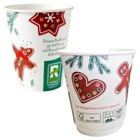 35 Bio-Glühweinbecher Weihnachten 200 ml / 8 oz...