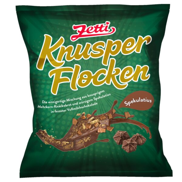 Zetti Knusperflocken Spekulatius 200g – Knusprige Schokoladenspezialität mit winterlicher Gewürznote