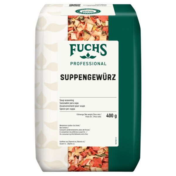 FUCHS Suppengewürz 400g – Würzmischung für Suppen, Brühen und Eintöpfe