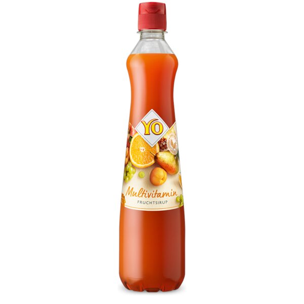 YO Mehrfruchtsirup Multivitamin 700ml – Fruchtiger Vitaminsirup für Wasser, Drinks & Cocktails