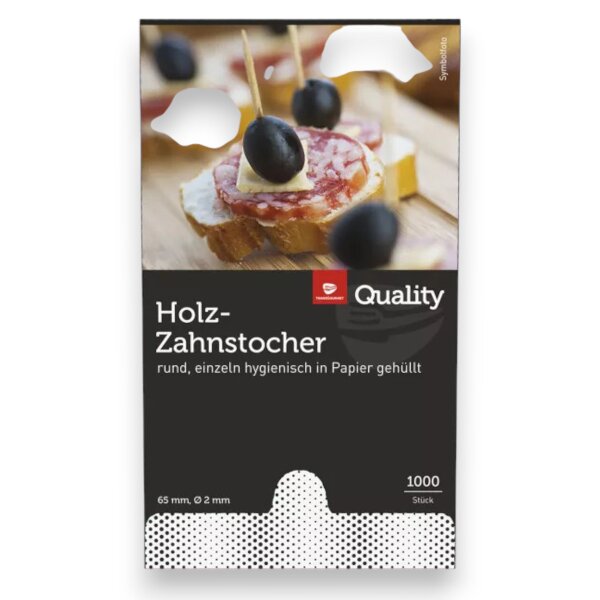 TGQ Zahnstocher aus Holz einzeln gehüllt – 1000 Stück – Hygienisch verpackt