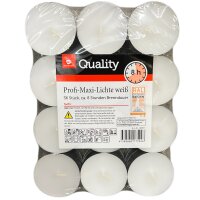 TGQ Profi Maxi-Teelichte weiß – 36 Stück...
