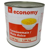 TGE Gemüsemais 2,35kg 1,84kg Abtropfgewicht Mais...
