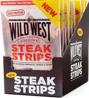 16x Wild West Steak Strips Beef Jerky ORIGINAL 25g