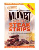 16x Wild West Steak Strips Beef Jerky HONEY BBQ 25g