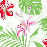 Duni Servietten 50 Stck. 3lg. 33x33 Blumen Sommer Deko...