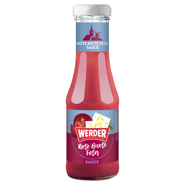 Werder Sauce Rote Beete Feta 250 ml Glasflasche Feinkost Grillen BBQ Dip