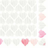 Duni Serviette 60 Stck. 40x40 "Amour" Dinner...