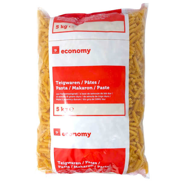 Transgourmet Economy Fusilli 5kg Nudeln Vorratspack Pasta Teigwaren