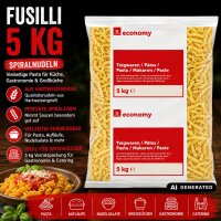 TGE Fusilli 5 kg – Spiralnudeln aus Hartweizengrieß für Gastronomie & Großküche