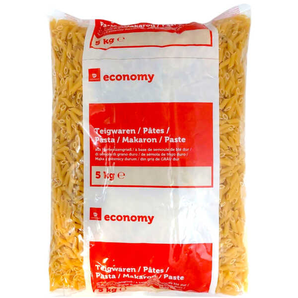 Transgourmet Economy Mezze Penne Nudeln 5kg Vorrat Pasta