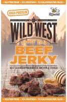 Wild West Beef Jerky, 12 x 25g Honey BBQ Rinderfleisch, Beef Jerky high Protein Trockenfleisch, Protein Snack