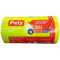 Pely Zugband-Müllbeutel mit Zitronenduft 35 Liter 24...