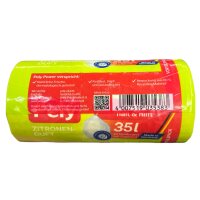 Pely Zugband-Müllbeutel mit Zitronenduft 35 Liter 24...