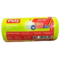 Pely Zugband-Müllbeutel mit Zitronenduft 60 Liter 20...