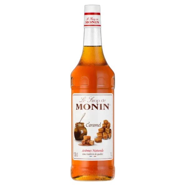MONIN Karamell Sirup 1 L – Caramel Sirup für Kaffee, Cocktails & Desserts