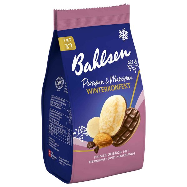 Bahlsen Winterkonfekt Persipan & Marzipan 125 g – Weihnachtsgebäck mit Zartbitterschokolade