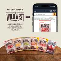 Wild West Beef Jerky Mix Box 25g - 12er Pack (12 x 25 g) Trockenfleisch vom Rind - Getrocknetes High Protein Dörrfleisch | beinhaltet 3 Sorten ORIGINAL, HONEY BBQ, JALAPENO