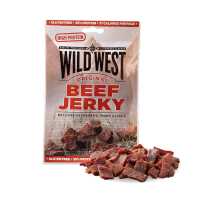 Wild West Beef Jerky Mix Box 25g - 12er Pack (12 x 25 g) Trockenfleisch vom Rind - Getrocknetes High Protein Dörrfleisch | beinhaltet 3 Sorten ORIGINAL, HONEY BBQ, JALAPENO