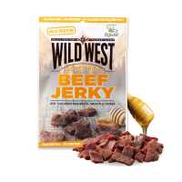 Wild West Beef Jerky Mix Box 25g - 12er Pack (12 x 25 g) Trockenfleisch vom Rind - Getrocknetes High Protein Dörrfleisch | beinhaltet 3 Sorten ORIGINAL, HONEY BBQ, JALAPENO