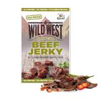Wild West Beef Jerky Mix Box 25g - 12er Pack (12 x 25 g) Trockenfleisch vom Rind - Getrocknetes High Protein Dörrfleisch | beinhaltet 3 Sorten ORIGINAL, HONEY BBQ, JALAPENO