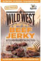 Wild West Beef Jerky Mix Box 25g - 12er Pack (12 x 25 g) + SPORTSBAG Trockenfleisch vom Rind - STEAK, WAGYU, ORIGINAL, HONEY BBQ, JALAPENO