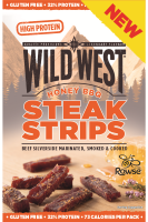 Wild West Beef Jerky Mix Box 25g - 12er Pack (12 x 25 g) + SPORTSBAG Trockenfleisch vom Rind - STEAK, WAGYU, ORIGINAL, HONEY BBQ, JALAPENO
