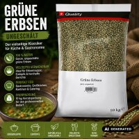 TGQ Grüne Erbsen 10 kg getrocknet Vorrat Gastro Großpackung