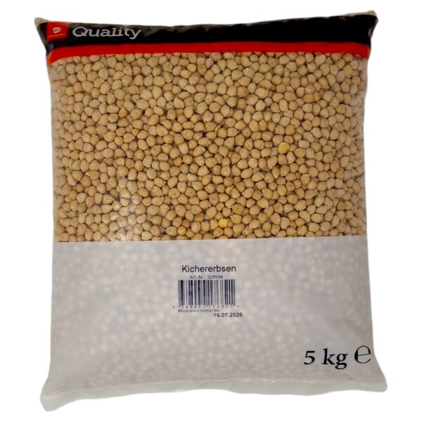 TGQ Kichererbsen roh 5 kg Vorrat Hülsenfrüchte Kochen Gastro Chickpeas