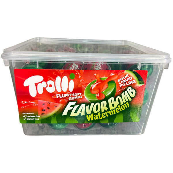 Trolli Watermelon Splash 60 St. Fruchtgummi Bälle saure Wassermelonen-Füllung