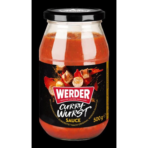 Werder Currywurst Sauce 500g Glas Feinkost Wurst Ketchup Grillen BBQ