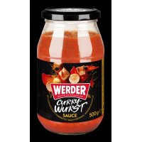 Werder Currywurst Sauce 500g Glas Feinkost Wurst Ketchup...