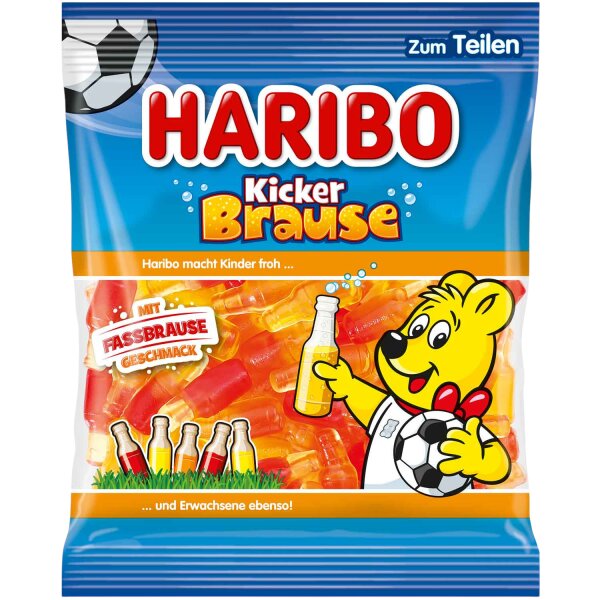 Haribo Kicker Brause 175 g – Fruchtgummi mit Fassbrause-Geschmack in drei Sorten