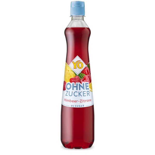 YO Sugarfree Himbeer-Zitrone Sirup 700 ml – ohne Zuckerzusatz Drinks Cocktails