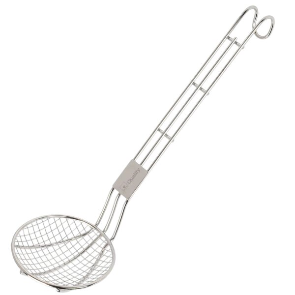 TGQ Frittierlöffel 10 cm Edelstahl gelocht Profi Fettschöpfer