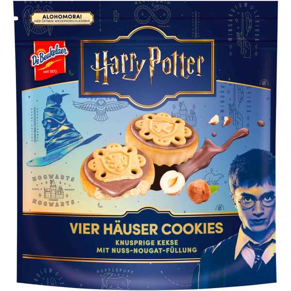 Harry Potter Vier Häuser Cookies 172 g Kekse mit Wappen Hogwarts-Häuser