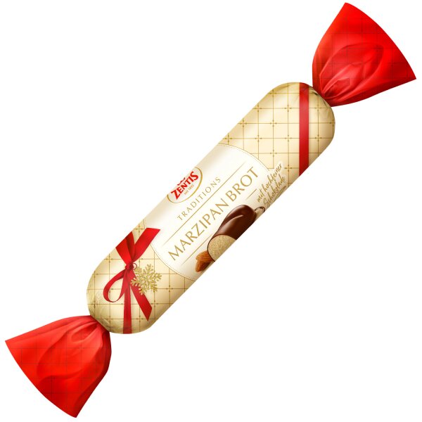 Zentis Marzipan Brot schokoliert 100 g – Marzipan mit 17 % Schokolade & 21 % Mandeln