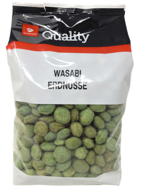 TGQ Wasabi Erdnüsse Teigmantel 1 kg Beutel Snacks Nüsse Bar