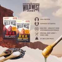Wild West Beef Jerky Trockenfleisch Bundle 300g Honey BBQ & 300g Original