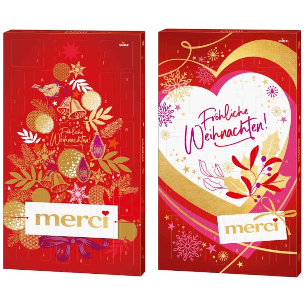 Merci Adventskalender 263g 24 merci-Spezialitäten - zwei Designs (nicht frei wählbar)