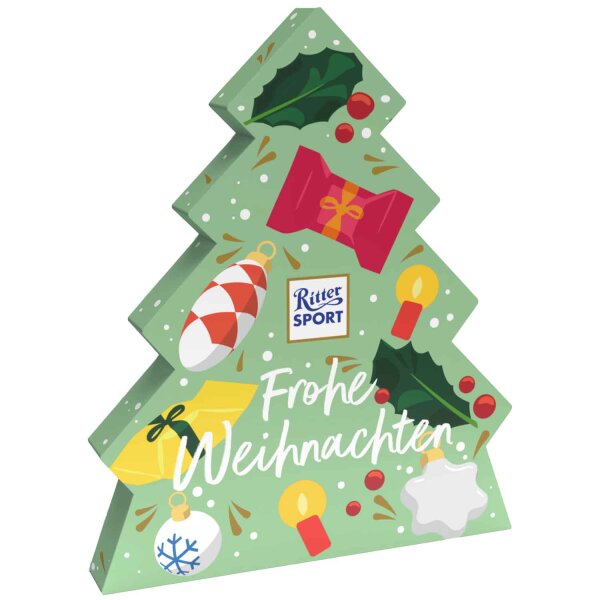 Ritter Sport Tanne 115g Geschenkverpackung Schokowürfel Weihnachtszeit