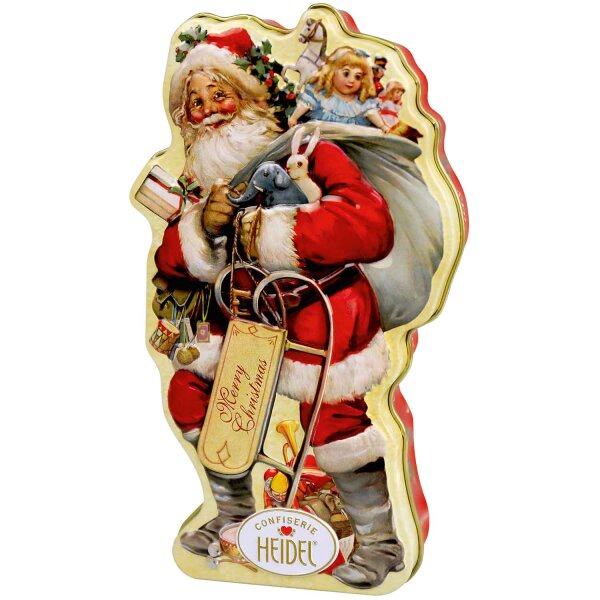 Heidel Weihnachts-Nostalgie Geschenkdose Weihnachtsmann 86g mit 8 Schokoladen