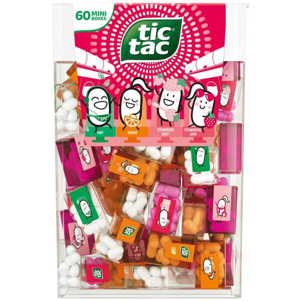 tic tac Travels Lilliput Mini-Boxen Edbeere Edition 60x Strawberry