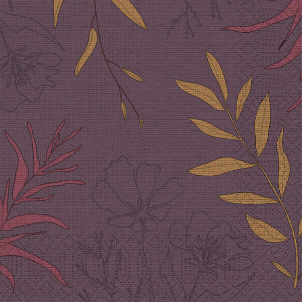 Duni Servietten 33x33 "Soft Nature" 250 Stck. 3lg lila braun Tisch Deko Buffet Café