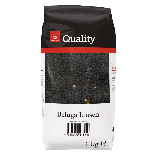TGQ Beluga Linsen 1 kg – Schwarze Linsen, Proteinreich & Vielseitig