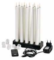 Duni LED-Spitzkerzen Kerzen 10er Set Wiederaufladbar 23 x...